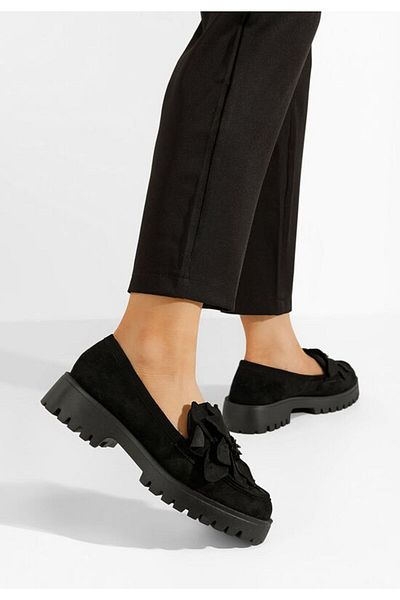 B T Shoes Mocasini cu talpa groasa Camelea negri