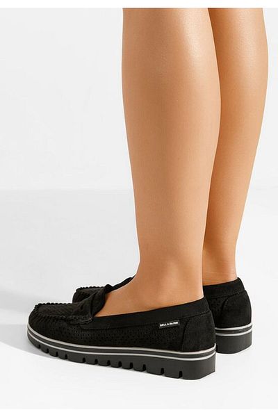 B T Shoes Mocasini dama Manise negri