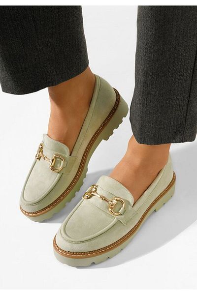 B T Shoes Mocasini dama Alvarias verzi