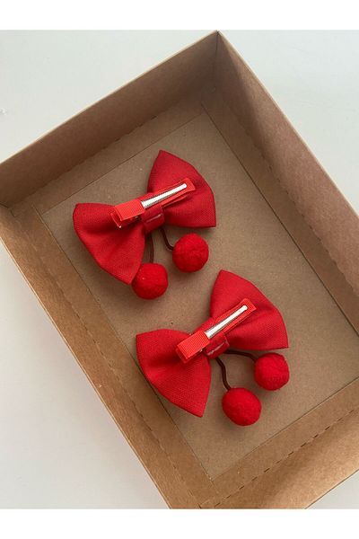Stil Tasarım Toka 2 Pack Red Cherry Töpçü Shoes