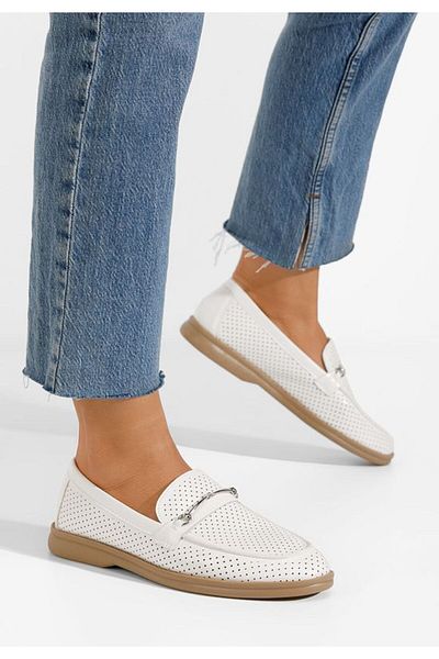 B T Shoes Mocasini dama Morvana V2 albi