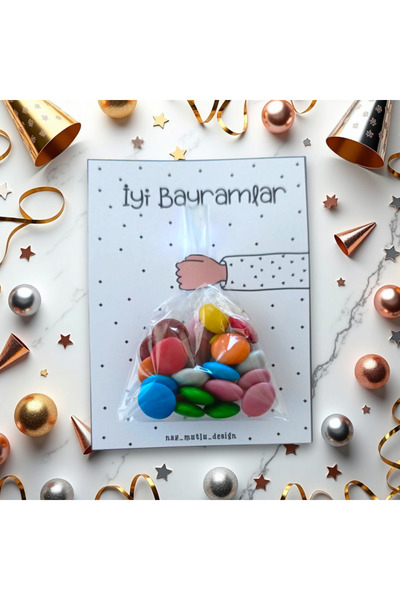 naz mutlu designorganizasyonhediyelikçikolataçiçek Bayram Şekeri 5 Paket Çocu...
