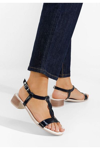 B T Shoes Sandale piele naturală Thasia navy