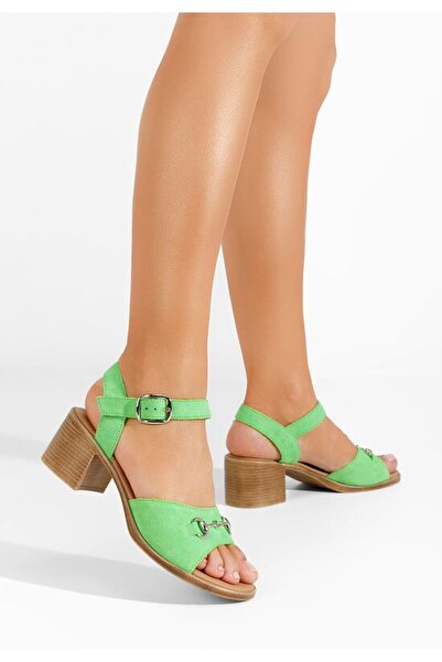 B T Shoes Sandale dama piele Deandra V2 verzi