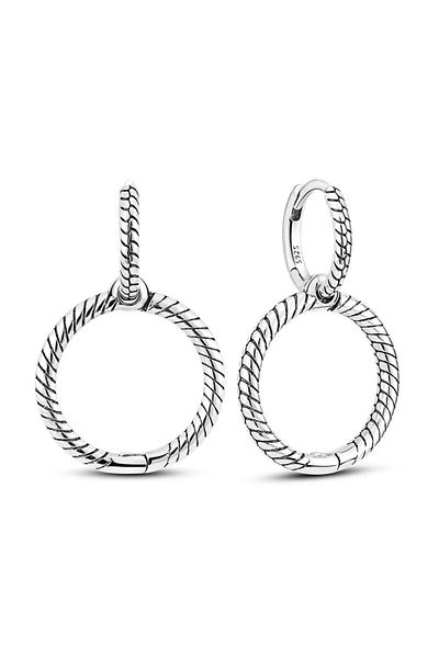 Choice B3E065 2024 New Sterling Silver S925 Oval Double Ring Close Set Serpentine Earring Drop Simple Jewel