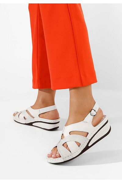 B T Shoes White Bocaina platform sandals