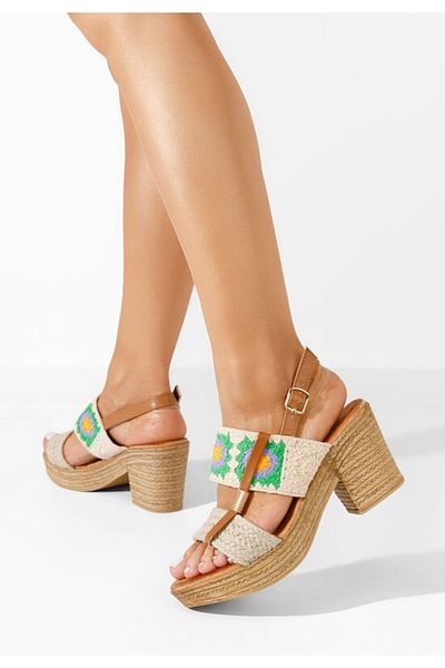 B T Shoes Sandale cu platou Zeina bej