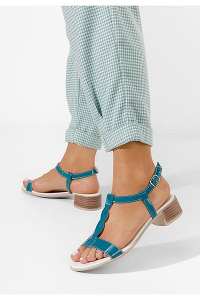 B T Shoes Sandale dama piele Thasia albastre