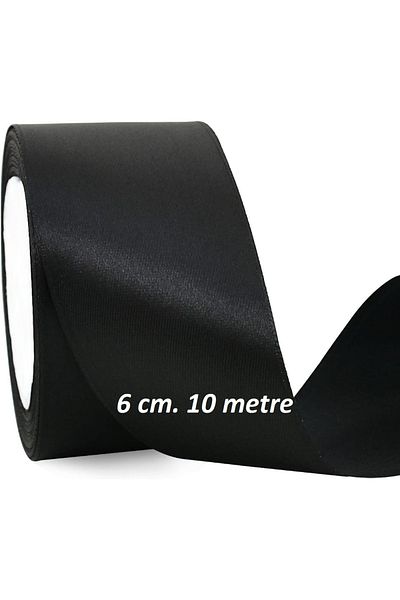 serap çiçekçilik 6.CM 10 ΜΕΤΡΑ ΜΑΥΡΗ ΣΑΤΕΝ ΚΟΡΔΕΛΑ ΔΙΠΛΗΣ ΠΛΕΥΡΑΣ