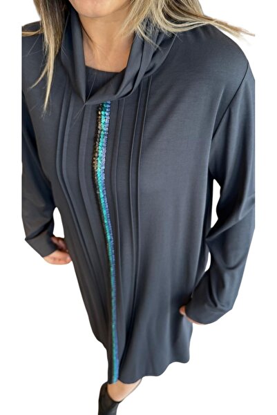 Defrina DEFRİNA TUNİK ÖNÜ PAYET ŞERİTLi