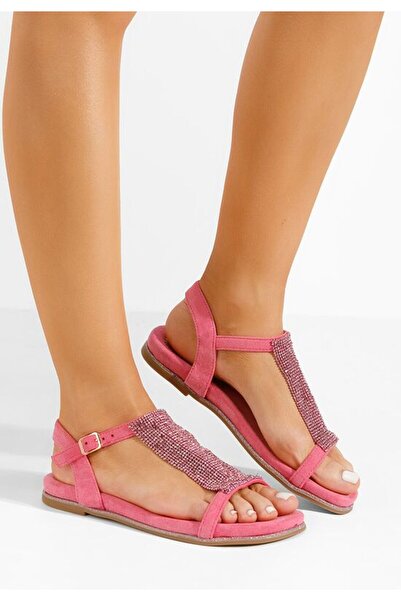 B T Shoes Sandale cu talpa joasa Tadia fucsia