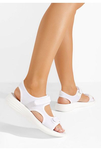 B T Shoes Sandale fara toc Aldana albe