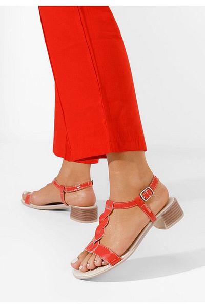 B T Shoes Sandale dama piele Thasia rosii
