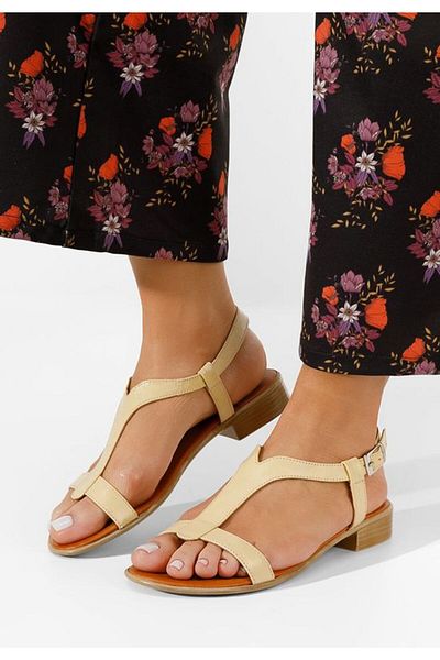 B T Shoes Sandale dama piele Nocella galbene