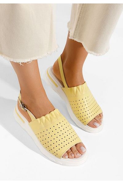 B T Shoes Sandale cu talpa groasa Cardia galbene
