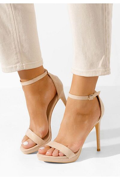 B T Shoes Sandale cu toc subtire Marilia V2 bej