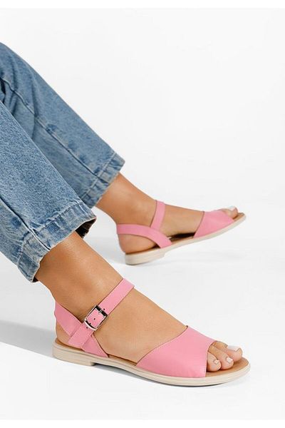 B T Shoes Sandale piele naturala Viadana fucsia