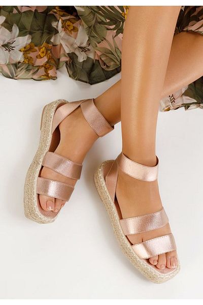 B T Shoes Sandale dama champagne Clarena