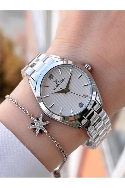 Daniel Klein Steel Jewelry Set - 2 Years Warranty 3 Atm Women Wrist Watch with Gift Dx13688.1