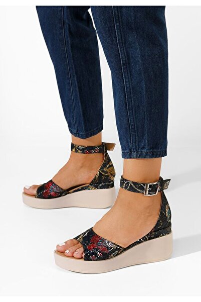 B T Shoes Sandale dama piele Salegia V4 multicolore