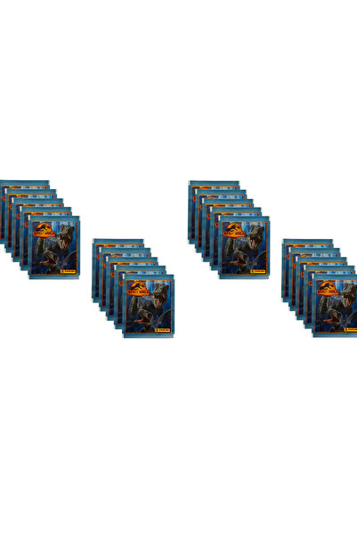 Panini Jurassic Park World Dominion Dünya Hakimiyeti 20 Paket (80 Sticker+20 ...