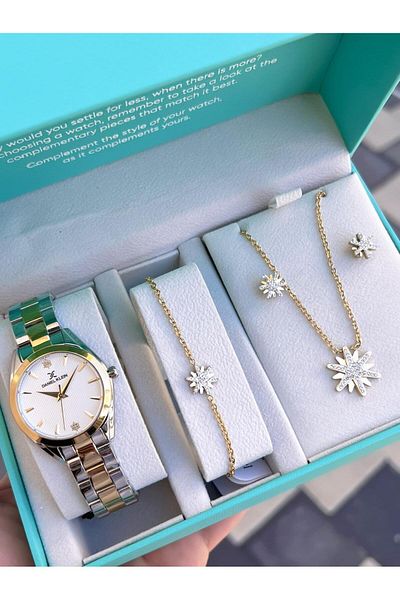 Daniel Klein Steel Jewelry Set - Gift 2 Years Warranty Women Wrist Watch Dx13688.3