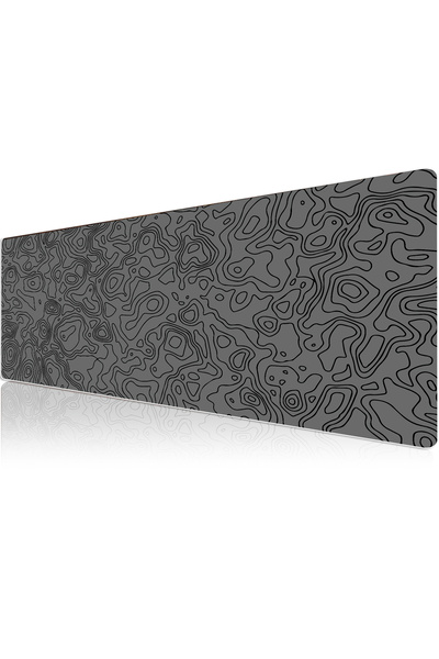 KlasseGear Pro Grey Map Lines120x60 Cm Xxxl Gaming Oyuncu Mouse Pad Mousepad