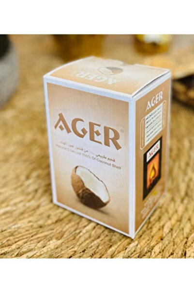AGER فحم نباتي طبيعي من قشور جوز الهند من اجير للارجيلة والشواء