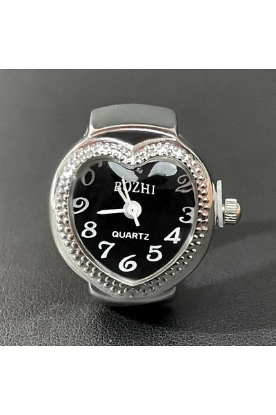 QUARTZ Women's Ring Romantic Heart Shaped Ring Watch – Stylish and Meaningful Accessory |   Loving Gift, Jewelry