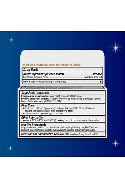 Unisom SleepTabs Nighttime Sleep-aid Doxylamine Succinate 80 Tablets