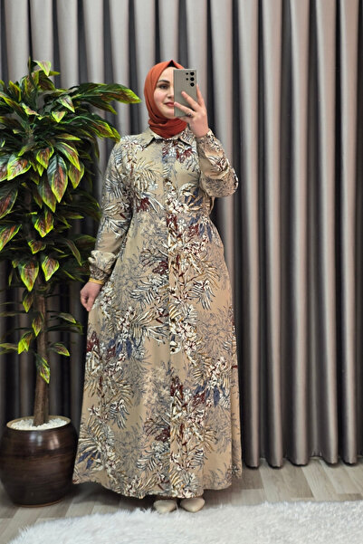 Elmas Tesettür Îmbrăcăminte pentru femei Hidžab Mărime mare Cămașă Palmiye Ro...