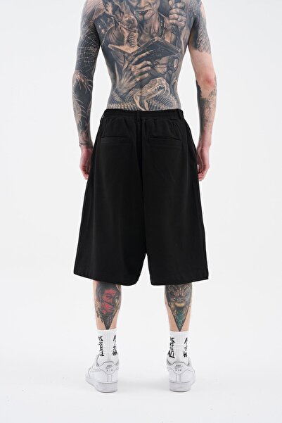 Machinist Ανδρικό μαύρο σορτς Pleater Carpenter