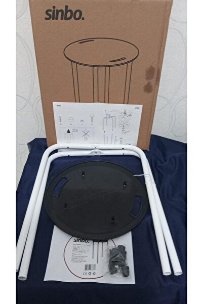Sinbo 4 ADET metal tabure balkon mutfak ofis (üst oturum plastik -ayaklar metal) 32 x 47 cm 6646