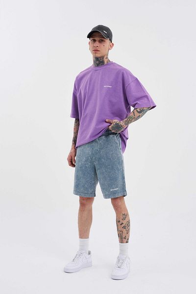 Machinist Pantaloni scurți de lux pentru bărbați, de bază, spălați, relaxați, cu pete fantomă