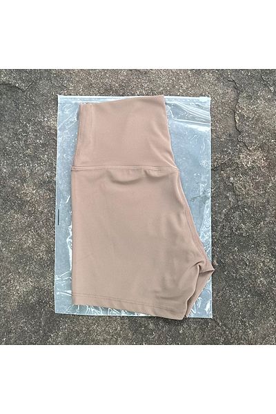 Choice L Cocoa Women Sports Shorts High Waist Yoga Shorts Slim Fit Butt Lift Gym Running High Elastic Biker
