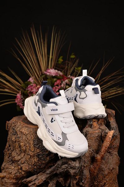 Vicco Boy's White Summer Anti-Sweat Anti-Slip Anti-Odor Full Orthopedic Style Walking Shoes
