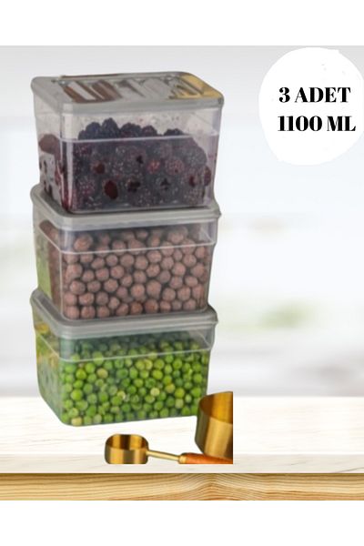 VİZYON Deep Refrigerator Organizer Set Refrigerator Organizer Storage Container Freezer Compatible Storage Container