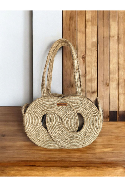 CollessiaHome Infinity Women - Colorful Jute Straw Rope Bag