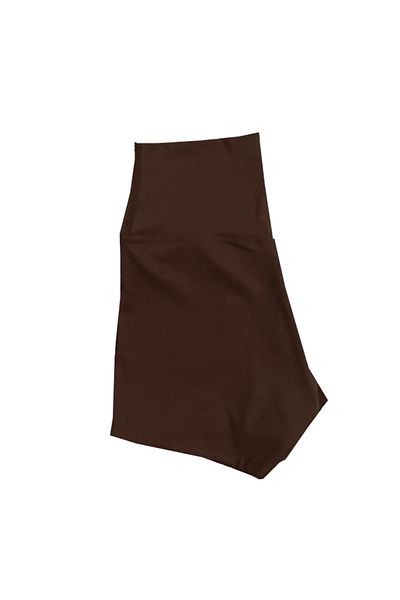 Choice S Dark brown Women Sports Shorts High Waist Yoga Shorts Slim Fit Butt Lift Gym Running High Elastic