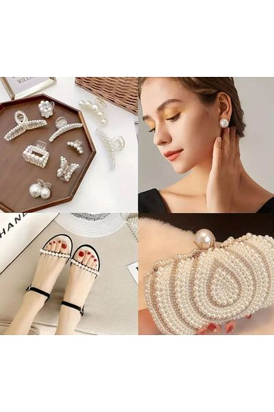 PASAMİA 4 mm Cream Color Half Pearl 25 g (1150-1200 Pieces)