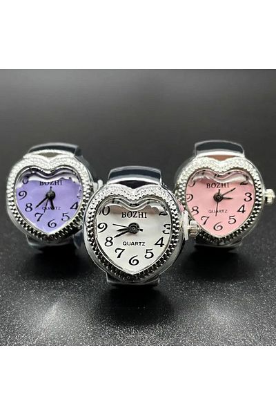QUARTZ Romantic Heart Shaped Ring Watch – Stylish and Meaningful Accessory |   Loving Gift, Jewelry, Ring Watch