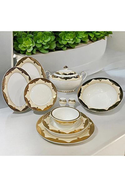 Lemons 60 PARÇA 12 KiSiLiK GOLD YEMEK TAKIMI