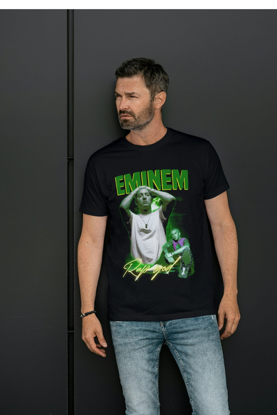 Texclusive Tricou Eminem Tricou negru unisex
