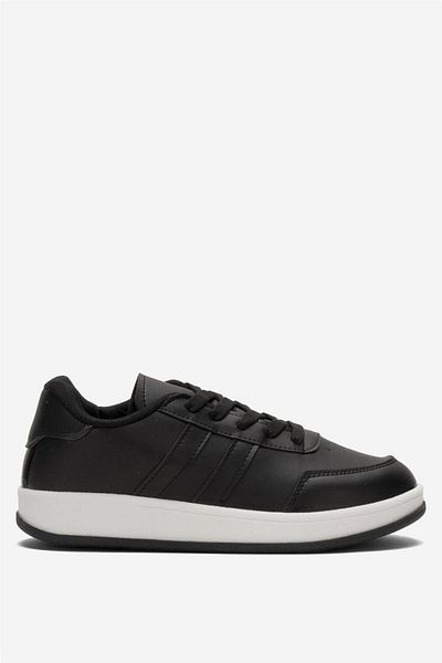Liger Παπούτσια Unisex Flat Light Sole Sneaker - ΜΑΥΡΟ