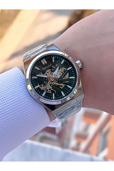 Ferrucci Automatic Men's Wrist Watch 3 Atm Water Resistant with Steel Band Bfc.03532.02