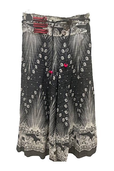 PHUTİ COLLECTION تايلاند 100% قطن بنطال واسع الساق