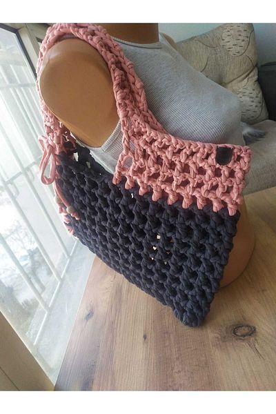 MAM Asymmetrical Summer Mesh Bag Shoulder - Arm Handmade
