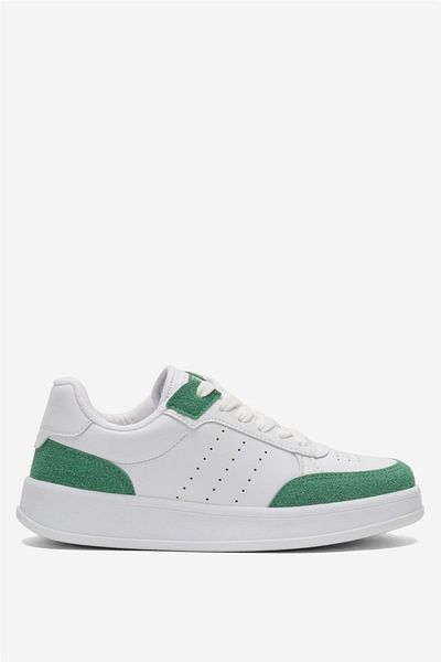 Liger Unisex Flat Light Sole Casual Sneaker Shoes White - Green