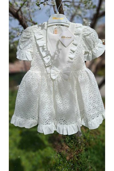 Mininaf Girl's Eastern Day Special Day Mevlut Eid Raindrop Model Dress