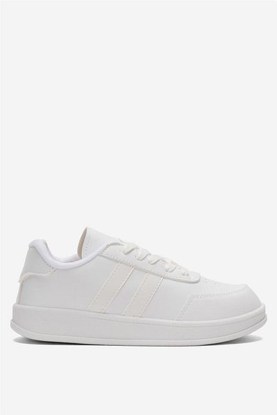 Liger Unisex Flat ελαφριά σόλα Casual Sneaker Λευκά Παπούτσια